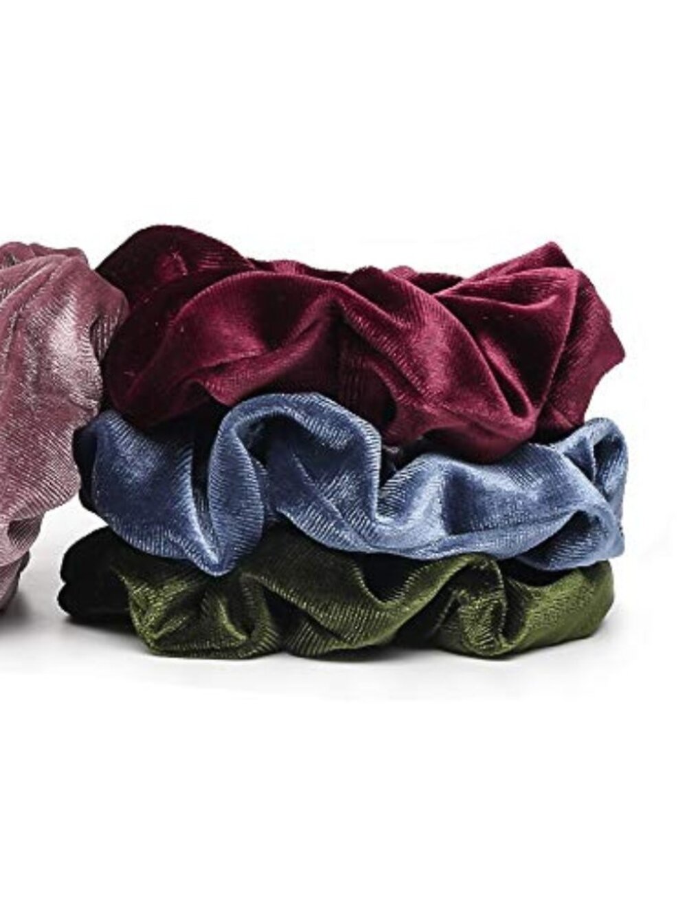 New - Velvet Scrunchies With Pocket Zipper‎ Hair Ties for Women Big Vsco Girl